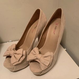 JustFab Platform Bow Heel